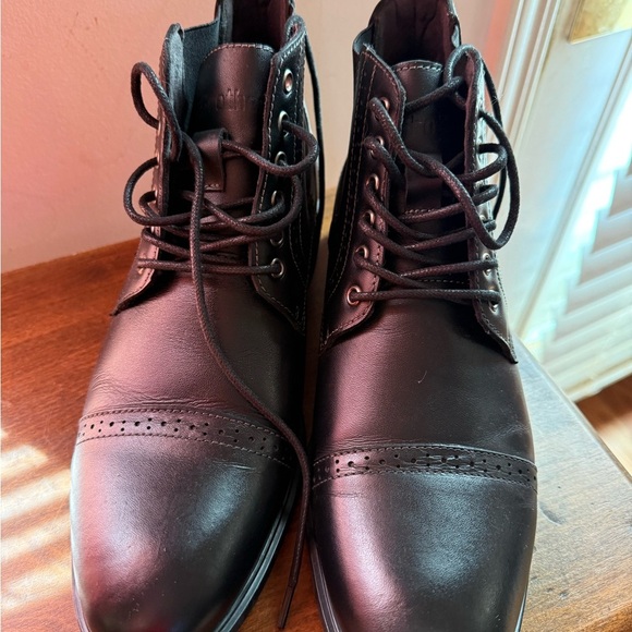 ArcBrothers Leather Chelsea Lace Up Boots main image 13